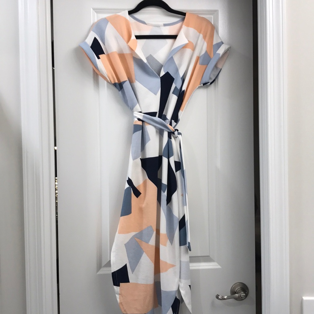 Multicolor tie dress